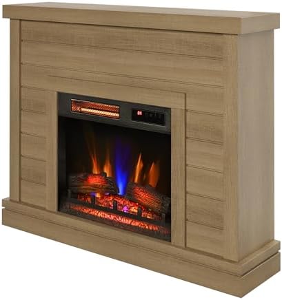duraflame Shiplap Wall Mantel Electric Fireplace, Calvin Brown - Thumbnail 3