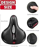 Fahrradsattel, Bequem Weich Memory Foam Ergonomisch Stoßdämpfend Atmungsaktiv Fahrrad Sattel...