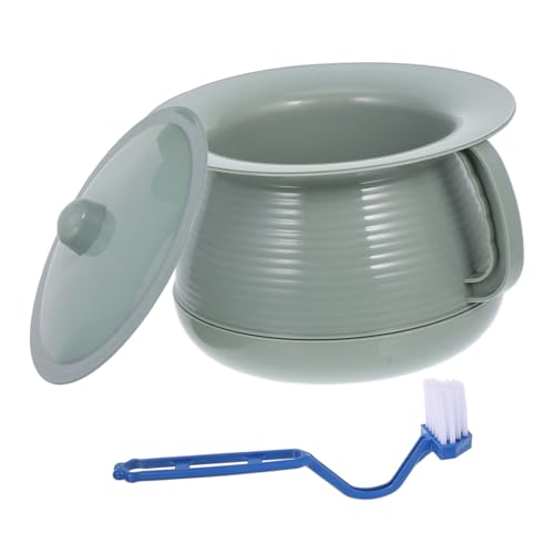 Homoyoyo Orinal Portátil con Tapa y Base Estable Cazoleta con Diseño Sellado para Adultos y Fácil Limpieza Ligero y Cómodo para Casa y Viaje