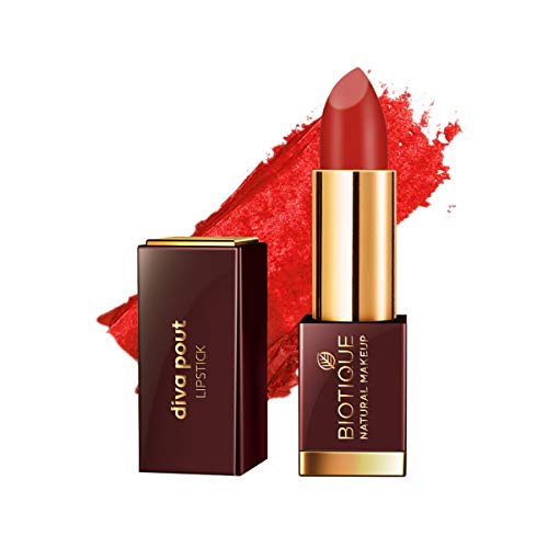 Image of Biotique Natural Makeup Matte Diva Pout Lipstick, Scarlet Twist - 4g