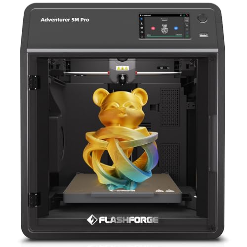 FLASHFORGE Imprimante 3D Adventurer 5M Pro, Un-clic Auto-Impression Max 600mm/s avec Buse 0.4/0.6mm, Structure CoreXY & Impression Silencieuse, ContrÃ´le Ã  Distance par APP & Surveillance de la camÃ©ra