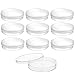Boîtes de Pétri de 70 mm, boîtes de Pétri de 10 pièces de tissu cellulaire de laboratoire, avec couvercle, boîtes de Pétri stérilisées, boîte de culture bactérienne, boîtes de Pétri transparentes