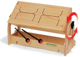 Triangular Wooden Slit Drum With Beaters - Mounted On Base And Easily Turned To Produce Multiple Tones