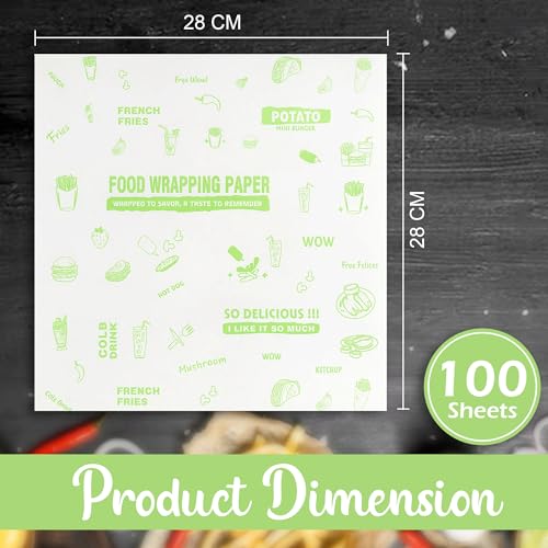 Image of GLUN White Plain Microwave Proof Paper, Pack of 100, 10x10 Inch Size Sheet 40 GSM Thickness100% Uncoated & Non-Printed Eco-Friendly Sheets, Chemical Free & Plastic-Free, Non-Stick Wrapping Paper
