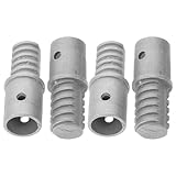 NUOLUX 4個伸縮ロッド用属ねじ接続アダプター ペイントローラーポール延長用先端部品 ブラシ ほうき用テレスコピック延長パーツ 耐曲げ錆