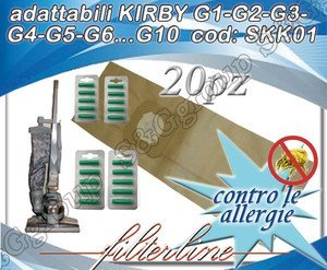 Juego de 20 bolsas y 20 ambientadores de papel para Kirby G1-G2-G3-G4-G5-G6...G10