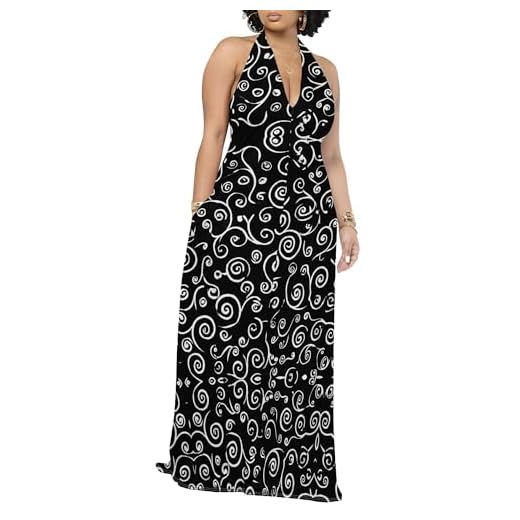 Vestido feminino casual de verão com decote em V profundo, mini vestido de verão sexy, sem mangas, costas nuas, vestido longo para noite, Preto (4), 3G