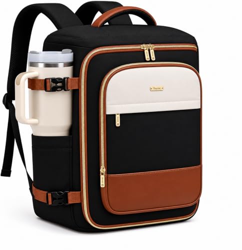 Image of Crewer Bayne Travel Backpack for Women and Men | Water Resistant Cabin Bag with Laptop Compartment & Multiple Organiser Pockets | Carry On Luggage | Backpack for Women Travel