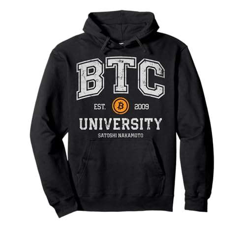 Bitcoin BTC University College Crypto Currency Blockchain Sweat à Capuche