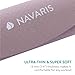 Navaris Round Yoga Mat - Circular Non-Slip Thick Round Workout Mat - Rubber Portable Yoga Meditation Stretching Exercise Mat Circle - Easy to Clean - Mauve Shadow 47.2