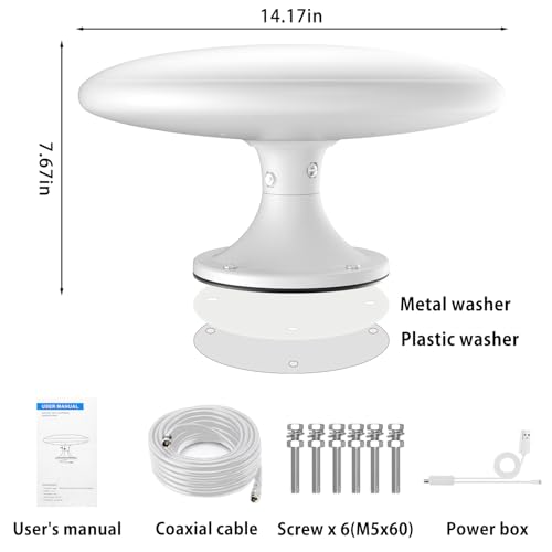 RV TV Antenna 4K HD Roof Mount