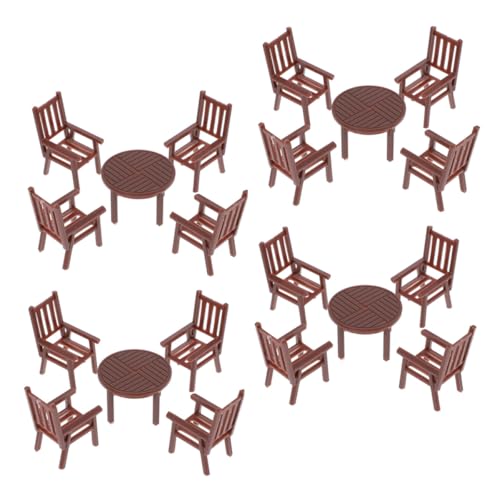 NUOLUX �v���X�`�b�N���~�j�`���A�Ƌ�Z�b�g 4�s�[�X �{���̂悤�ȃf�B�e�[���̃h�[���n�E�X�`�F�A�ƃe�[�u�� �V�т�͌^�f�B�X�v���C�p