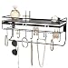 JackCubeDesign Wall Mounted Classic Black Iron Designer Made Cosmetics Storage Shelf w/Necklace Jewelry Organizer Shelf Earrings Holder – :MK238A