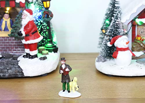 Toyland® Mini Resin Christmas Collectible Ornament - Village Scene Accessories - Xmas Figures (Gentleman Dog Walker 1.5 x 2.5 Inch) - Image 2