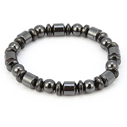 Pulsera magnética unisex con estilo, para pérdida de peso, terapia de campo magnético, pulsera negra de piedra para el hogar, terapia de salud, terapia de campo magnético para padres y amigos Cover