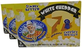 Cousin Willie's Simply Better White Cheddar Microwave Popcorn (3 Boxes)