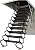 ERoomQ Concertina Loft Ladder Alloy Attic Access Ladder Alloy Steel Attic Stairs Pull Down Attic Ladder with Handrail Remote Folding Telescopic Ladder (70x100cm/27.5x39in)