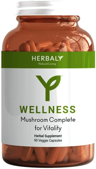 HERBALY Cápsulas de hongos completos para Vitality Veg