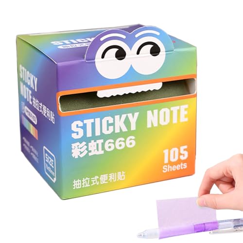 Notas adhesivas transparentes, blocs de notas adhesivas, 105 hojas/rollo de blocs para cuaderno, escuela, lugar de trabajo, destacados estudiantes, recordatorio en casa