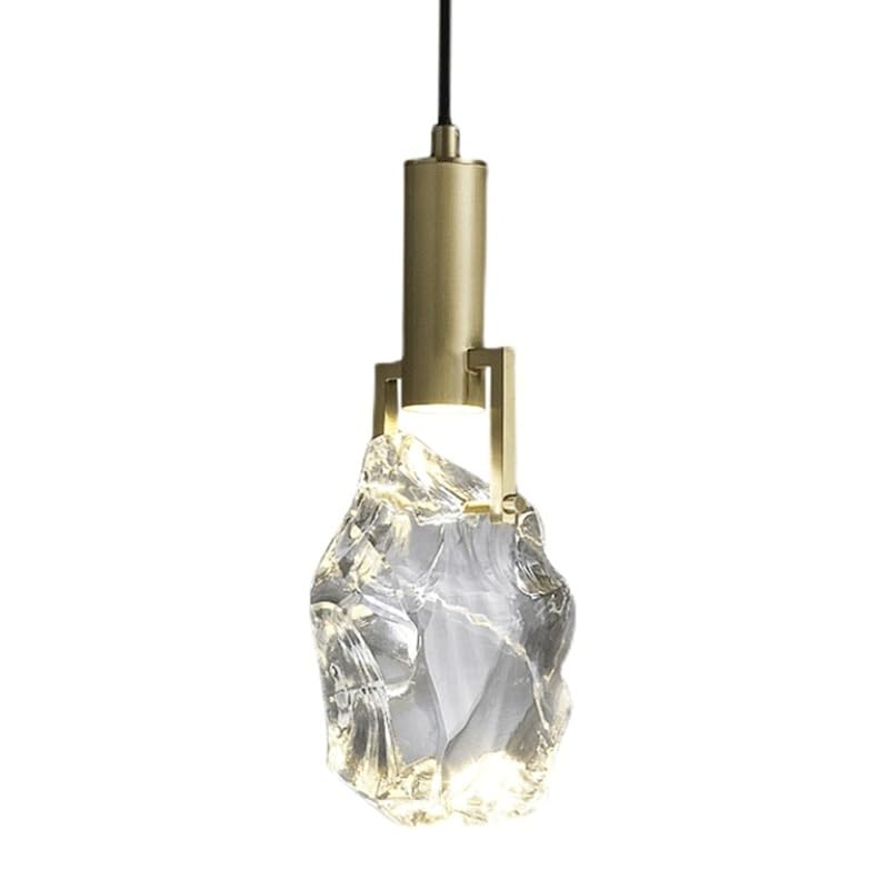 Suspension en cristal et laiton chic pour chambre moderne