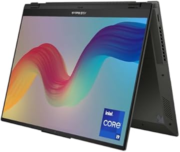 ASUS Vivobook S 16 Flip 2-in-1 Laptop, 16" WUXGA Touchscreen, Intel Core i9-13900H, 32GB SSD, 1TB SSD, Webcam, HDMI, Wi-Fi 6, Windows 11 Home, Midnight Black