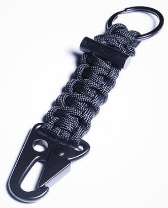 Bomber and Company Paracord Carabiner Survival Keychain Lanyard - Military Grade Type III 7 Strand 550 Lb Test Cord - Premium Survival Keychain Outdoor Gear - Green