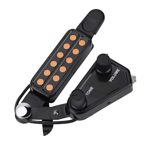 初心者向けアコースティックギターピックアップ アコースティックギター用トーン&ボリュームコントロール付き12サウンドホールピックアップ