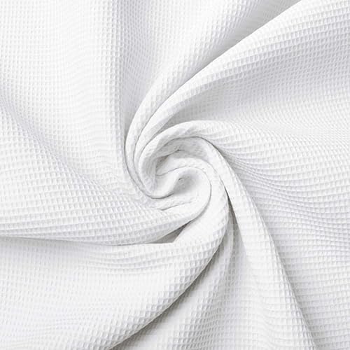 Image of Super Soft & Breathable 100% Microfiber Waffle Blanket - Throw Blanket and Quilt for Bed & Sofa Double(90x100) Size - Snow White