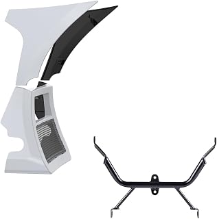Advanblack 2024 Road Gide Fairing Spoiler Kit Fairing Spoilers Cover w/Chin Spoiler with Support Bracket with Support Bracket Fit for 2023 CVO '24-'25 Harley FLTR (White Onyx Pearl)