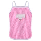 Dog Clothes for Small Dogs Summer Dog Shirt Vest Cute Soft Puppy Clothes Cool Breathable Dog T-Shirt Yorkie Chihuahua Clothes XS~L Pet Clothing Cat Apparel Pink, S