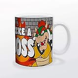 Pyramid America Mario Mario Mug - Super Mario Like a Boss Mug - 11 oz. Ceramic Mug for Coffee, Cocoa & Tea Drinks - Perfect Addition to Your Kitchen, Office, Room or Gaming Desk