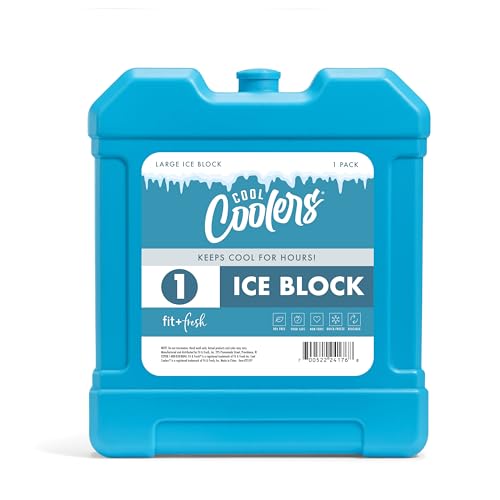 Cool Coolers by Fit + Fresh, XL Cooler Ice Block, Large and Powerful Ice Pack, Perfect for Insulated Cooler, Beach Bag, Backpack Cooler & Travel, 1PK, Blue by Fit & Fresh - Used condition - US$7.48