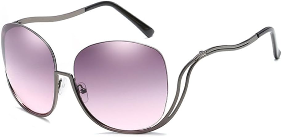 Lady Half- Frame Sunglasses For Women Gradient Lens Oversize Sunglasses UV400