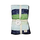 Burt's Bees Baby - Reversible Quilt, Baby and Toddler Nursery Blanket, Organic Cotton Shell & Polyester Fill (Midnight Watercolor Stripe)