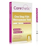 Carethetic FSH Test Strips - 6 Pack Easy Home Test Kit for Menopause - Detect Menopause and Monitor Hormone Levels