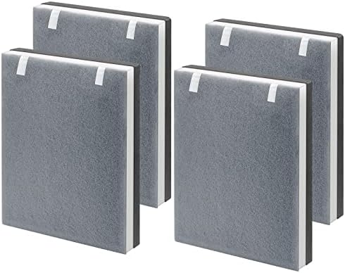 Cabiclean 4 Pack Vital 100 True HEPA Replacement Filter Compatible with Levoit Vital 100 Air Purifier, 3-in-1 H13 HEPA Air Replacement Filter, Compared to Part #Vital 100-RF