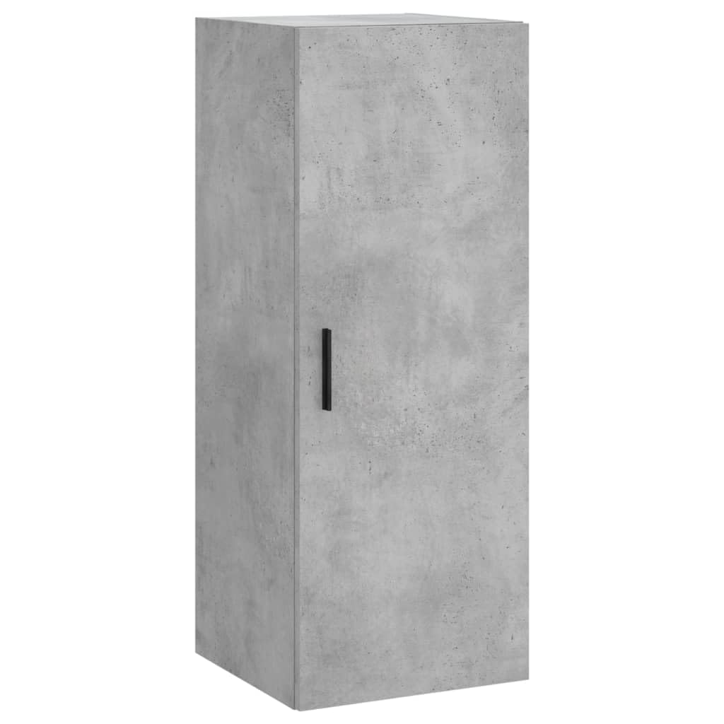 Armadietto alto in legno grigio cemento, 34,5 x 34 x 180 cm, con molto spazio e piedini in metallo, per soggiorno, comò e credenza, elegante armadio da corridoio dal design pratico
