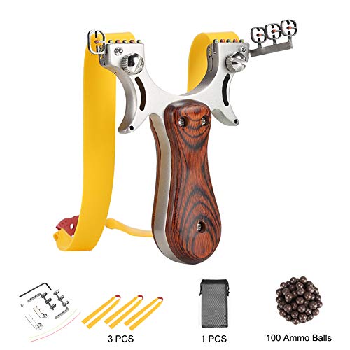 Alpeke Sling Shots for Kid and Adult, Catapult Stainless Steel Slingshot for Hunting