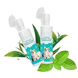 Jerrlin WoWs 2Pack No-Rinse Pet Paw Cleaner Foam 10.2 Fl Oz for Dog and Cat- Waterless Paw Cleaner Foam with Silicone Brush-Fragrance and Alcohol Free