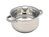 GRANA HOME Induktions-Kochtopf 18cm – Edelstahl Bratentopf mit Glasdeckel & Dampfloch - Für Alle Herdarten (Induktion, Gas, Elektro, Ceran) - Spülmaschinen- & Backofenfest