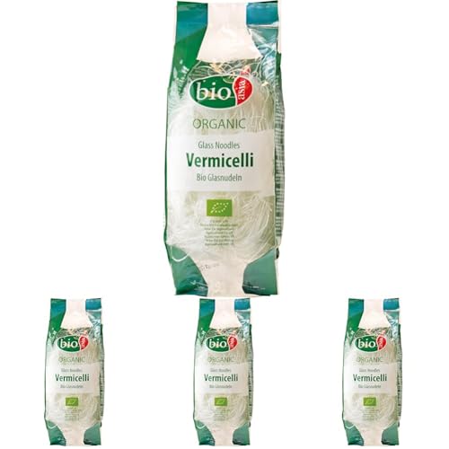 Fideos de cristal ecológicos, largos, Bonasia - 100 gr (Paquete de 4)