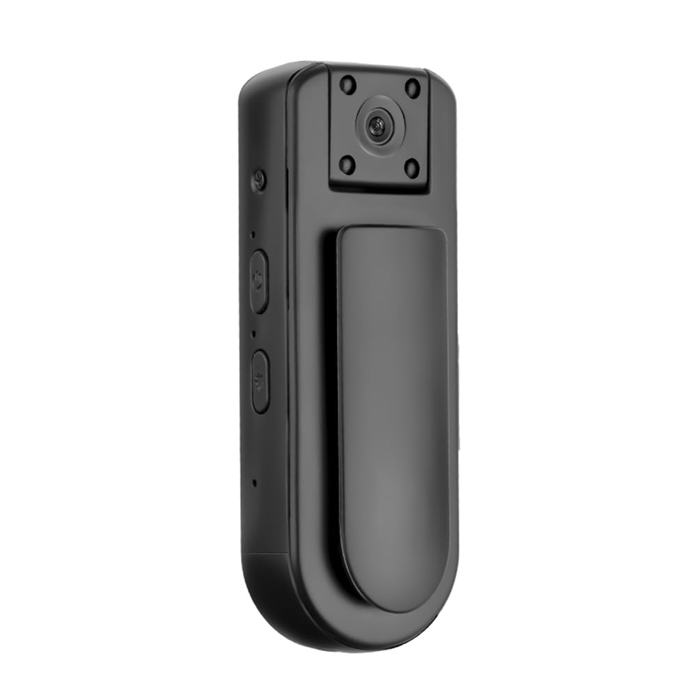 HD 1080P Wearable Worn Bodycam 180° Rotatable Lens WiFi Portable Small Personal Camcorder Night Vision Body Worn Cam with Audio & Video Recording