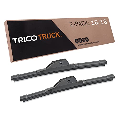 Image of TRICO Solutions Truck 16 Inch Pack of 2 High Performance Automotive Replacement Windshield Wiper Blade for Select Chevrolet, and GMC Models (58-1616)
