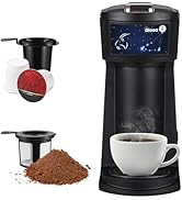 Aiosa Constellation Single Cup Coffee Maker 2 in 1 for K cup Pods&Grounds, Mini k cup Coffee Make...