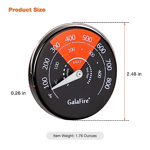 Magnetic Stove Thermometer Oven Temperature Meter for Wood Burning Stoves Gas Stoves Pellet Stove Stoves Avoid Stove Fan Damaged by Overheat