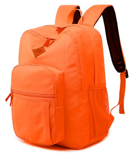 Image of abshoo Classical Basic Womens Travel Backpack For College Men Water Resistant Bookbag (Tangerine)