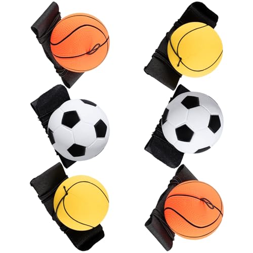 Qusinfc 6 muñequeras elásticas de cuerda de rebote para jugar al fútbol, entrenamiento de fuerza para niños y niños, entrenamiento de fuerza deportiva