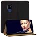 Produktbild mtb more energy® Leder-Tasche Bookstyle für Huawei Mate 20 (6.53'') - schwarz - Echtleder - Schutz-Case Wallet Folio Cover Hülle