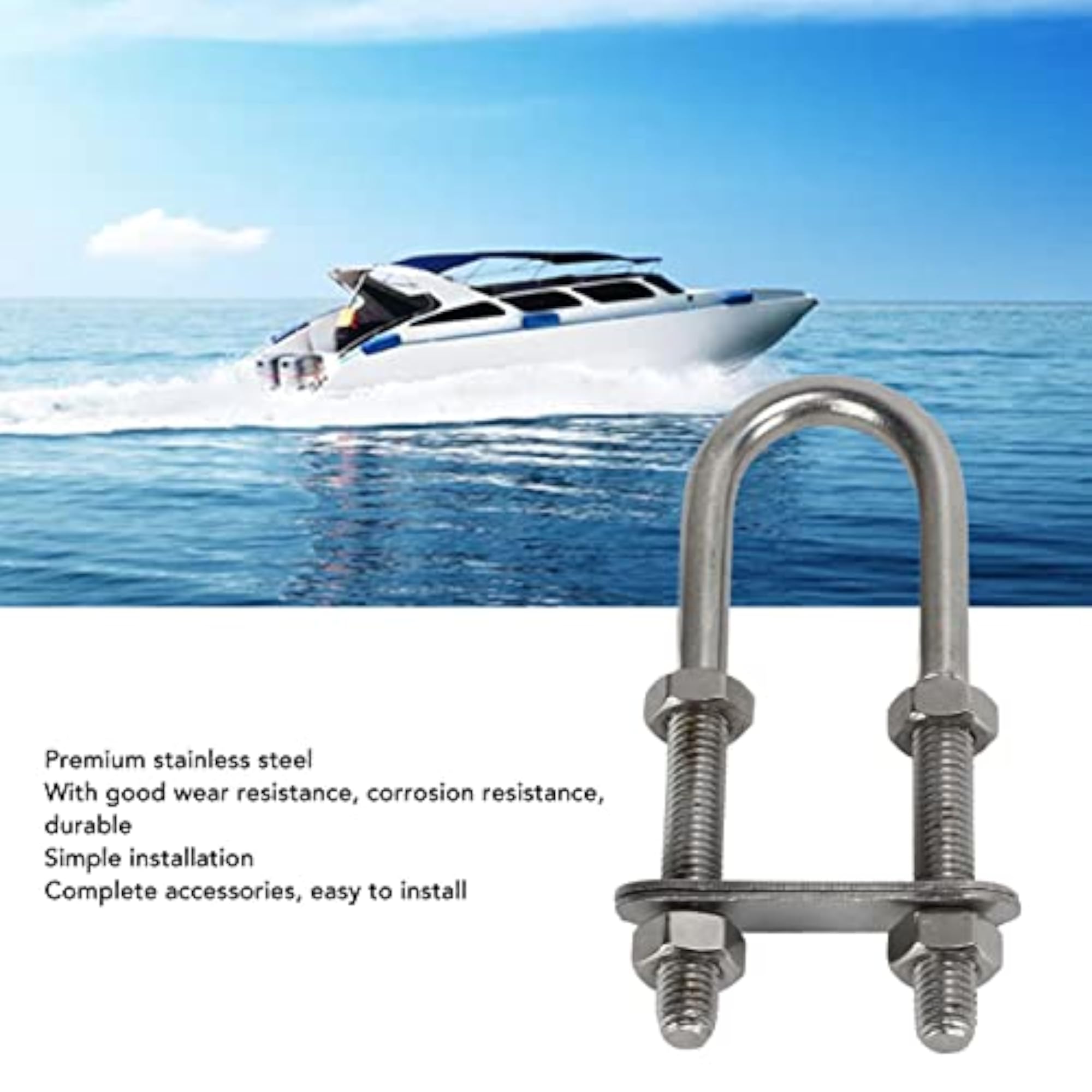 Marine Stainless Steel U Sturdy Bow Stern, M8