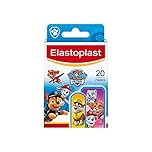 Elastoplast Paw Patrol Plasters, Assorted Sizes (20 Pieces), Coloured, First Aid Wound Care for Children, with Paw Patrol Designs, Various Sized, Skin-Friendly